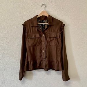 KUT from the Kloth Embroidered Pom Pom Jacket